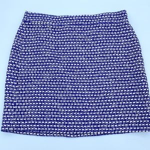 COPY - J Crew NWT Navy Patterned Lined Mini Skirt Sz 00